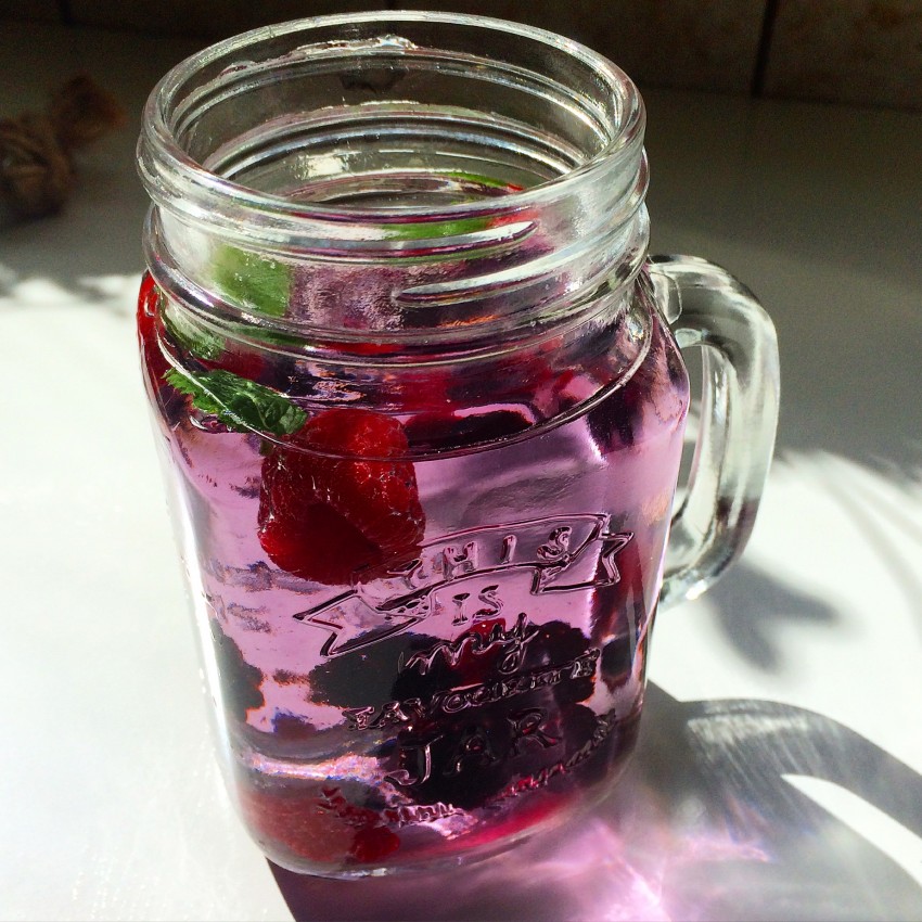 frozen berry water