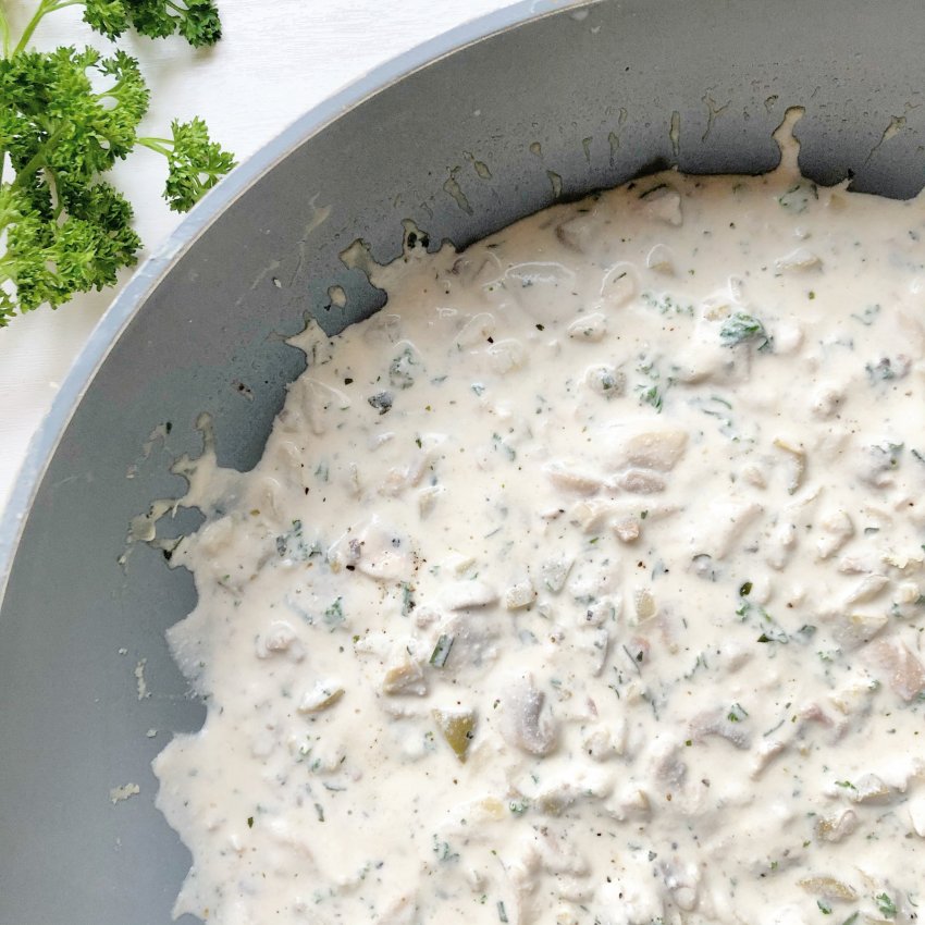 Champignon Olijven Ricotta Saus